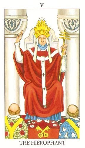 Die Bedeutung der Tarotkarten Papst (Der Hierophant)